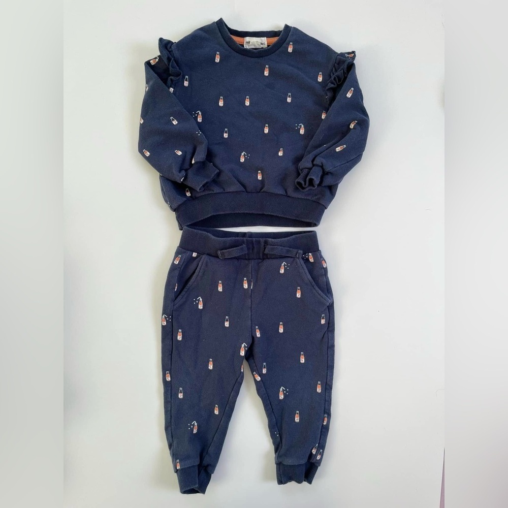 Miles the Label- Orange Pop Collection Matching Sweat Set